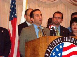 Leonard Manoukian, Chairman of Armenian National Committee-Political Action Committee at ANCA post election press conference.  Photo Credit: Raffi Ghorghorian