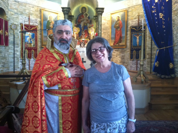 With Reverend Keledjian of the Alfortville Armenian church
