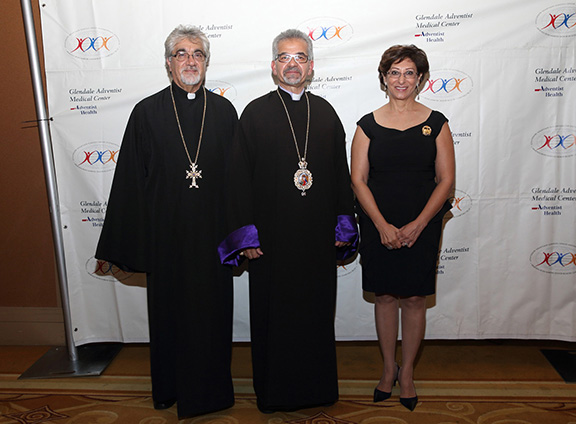 From left: Fr. Ardak Demirjian, Archb. Moushegh Mardirossian, and Dr. Frieda Jordan.