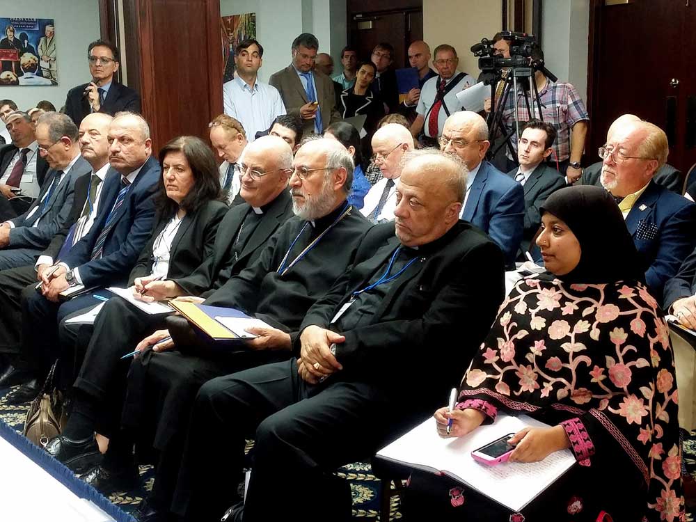 His Eminence Archbishop Oshagan Choloyan, Prelate of the Eastern Prelacy of the Armenian Apostolic Church at the IDC press conference titled "ISIS, Genocide, and an International Response."