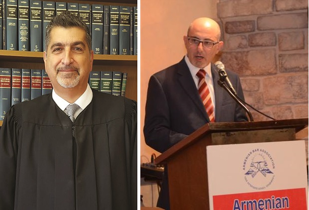 Judges Greg Keosian (left) and Zaven Sinanian