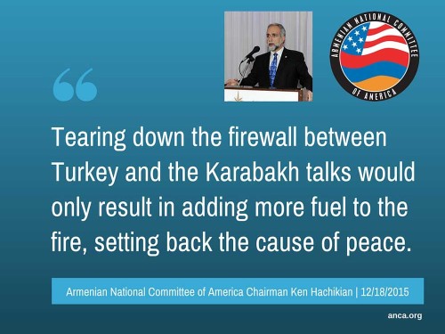 ANCA Chairman Ken Hachikian comments on U.S. Ambassador Daniel Baer's remarks citing Turkey's "valuable" role in Nagorno Karabakh peace talks.
