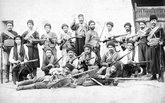 A group of fedayees in the Khanasor Expedition