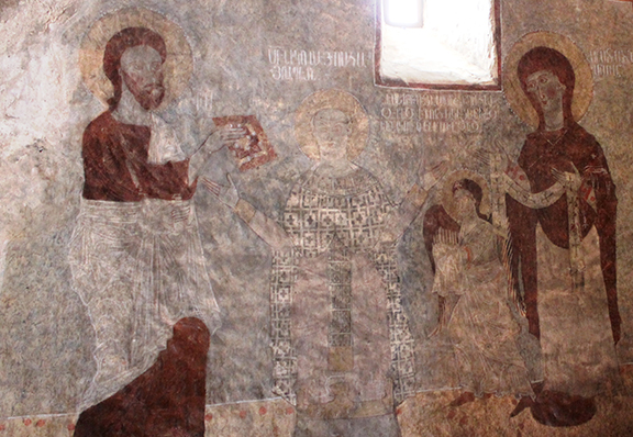 Routes of Christian saints: Restorated fescos of Dadivank