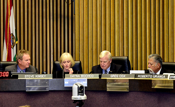 Coastal Commissioners in deliberation before taking a final vote.