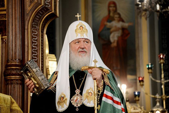 Patriarch Kirill, the head of thel Russian Orthodox Church