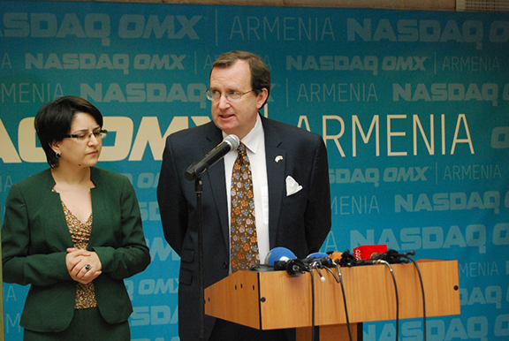 U.S. Ambassador to Armenia, Richard Mills Speaking at the Opening Ceremony.