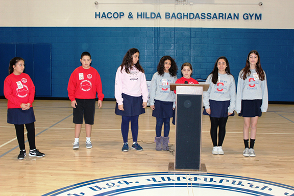 Armenian Club members speaking