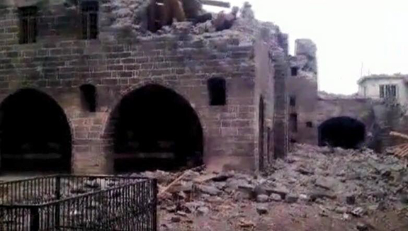 Images show the extent of damage to the Armenian Catholic Church