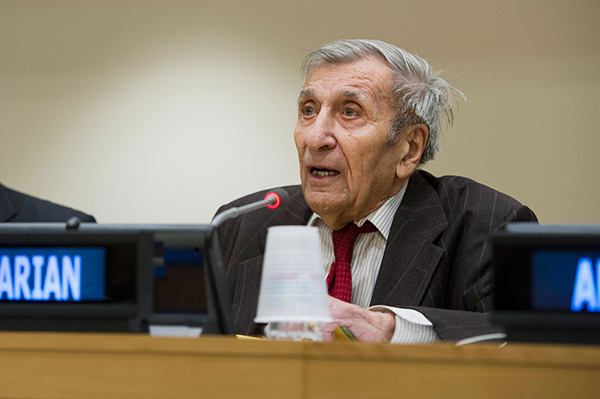 Jean Gazarian at the commemoration of UNITAR’s 50th anniversary. (Source: UN Photo/Amanda Voisard Remarks by the Secretary-General)