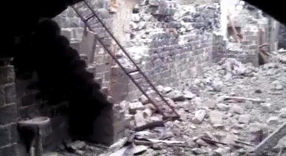 Images show the extent of damage to the Armenian Catholic Church