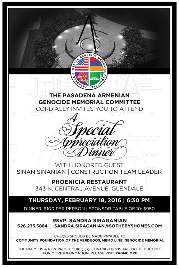 Dinner honoring Sinan Sinanian