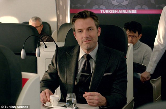 Actor Ben Affleck featured during the Turkish Airlines commercial. (Source: Turkish Airlines) 