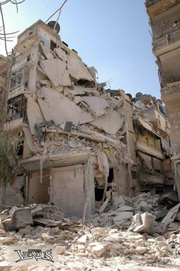 Scenes of damaged homes in Aleppo. (Source: Studio Venus/Kantsasar)