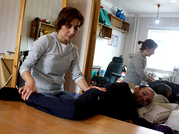 Images from the Lady Cox Rehabilitation Center in Stepanakert, Nagorno Karabakh Republic.