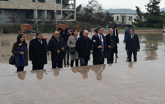 Belgian delegation led by EAFJD visiting the Stepanakert Memorial Complex. 
