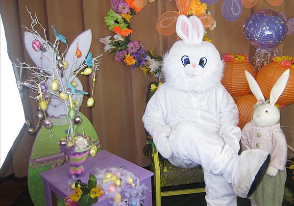 The Easter bunny at last year's Homenetmen Easter celebration.