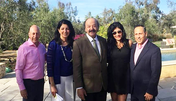 John and Cynthia Andonian are pictured with Katcho Achadjian and his wife Araxie, along with ANCA National Chairman Raffi Hamparian
