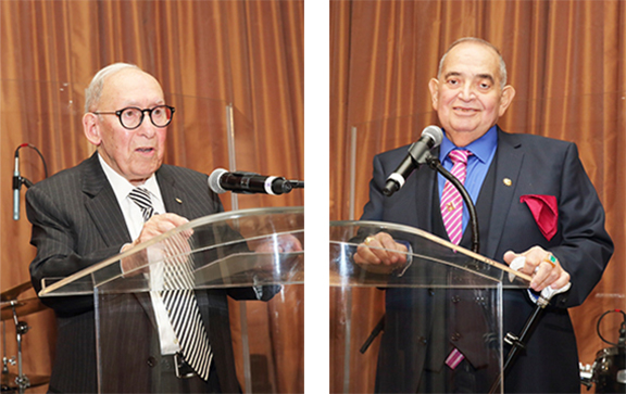 Ralph Tufenkian (left) and Hacop Baghdassarian were honored by AEF