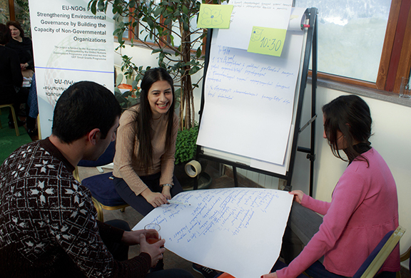 A workshop organized with partners in the Environmental Education Network
developed the Network's future strategy: "An environmentally conscious
generation for a green and sustainable planet."