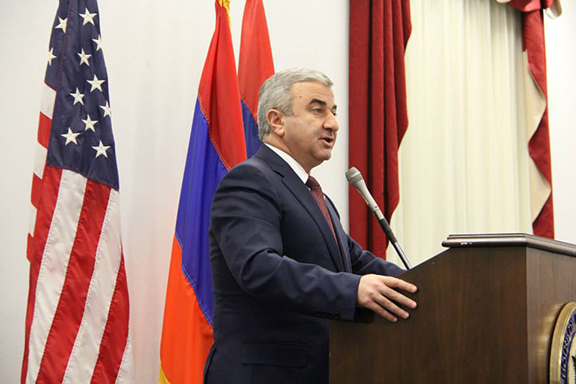 Ashot Ghulyan,  President of the National Assembly of the Nagorno Karabakh Republic. (Public Radio of Armenia)