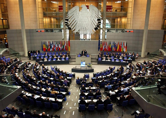 A session of German Bundestag in late February where the Armenian Genocide was discussed. (Source: Public Radio of Armenia) 