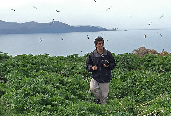 Author Matthew Karanian during research for 'Historic Armenia After 100 Years,' on the island of Ktuts in Lake Van, Western Armenia.