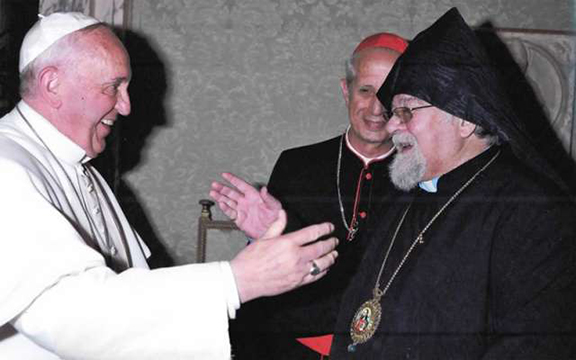 Pope Praises Argentina's Armenian Church Leader for 25 Years of Service -  Armenian National Committee of America