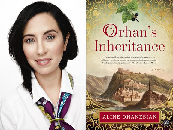 Author Aline Ohanesian and the book cover. 