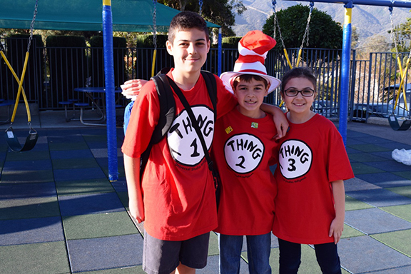 Chamlian students excited for Read Across America Day.