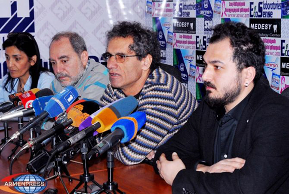 A group of Dersim Armenians during a press conference in Armenia. (Source: Armenpress) 