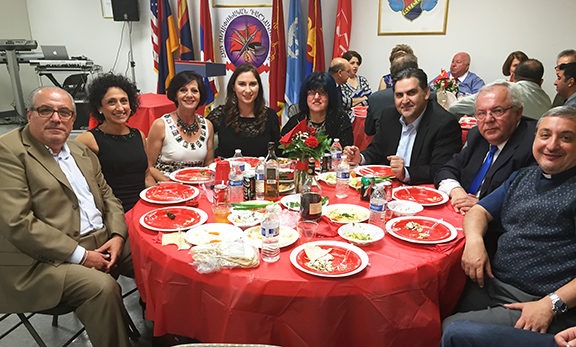 From left to right: ARF Western Region Central Committee Community Development Task Force members, Hovig Bedevian, Satenig Ghazarian, Arizona ANCA Chair Zaroug Baltajian, ANCA-WR Government Affairs Director, Tereza Yerimyan, Silva Keshishian, ARF Western Region Central Committee Community Development Task Force Toros Kejejian, Vahe Bozoyan of the A.R.F Western Region Central Committee, and  Father Zakaryan of the Armenian Apostolic Church of Arizona; Arizona