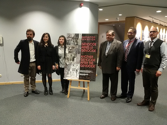 Some of the organizing committee members at the exhibit. 