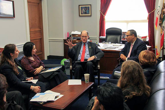 ANCA National and Regional Board Members and constituents meet with Rep. Brad Sherman (D-CA) during the ANCA Fly-In for Peace, Prosperity and Justice on March 15/16