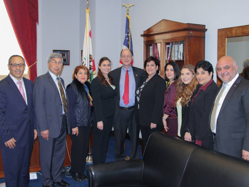 ANCA National and Regional Board Members and constituents meet with Rep. Brad Sherman (D-CA) during the ANCA Fly-In for Peace, Prosperity and Justice on March 15/16