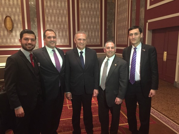 From left to right: Armen Sahakyan, Endy Zemenides, Commissioner Photis Photiou, Stephen Mesrobian, Artur Martirosyan