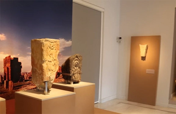 Some of the artifacts on display in the exhibit (CNN screenshot)