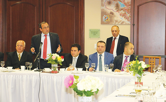 Economy Minister Artsvik Minasyan at Armenian-American Business Council Forum