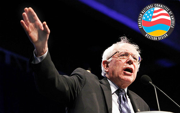 Senator Bernie Sanders endorsed by ANCA-WR for the upcoming Calif.  Primary
