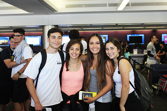 Some of the 2016 AYF Youth Corps participants at LAX before embarking on their journey