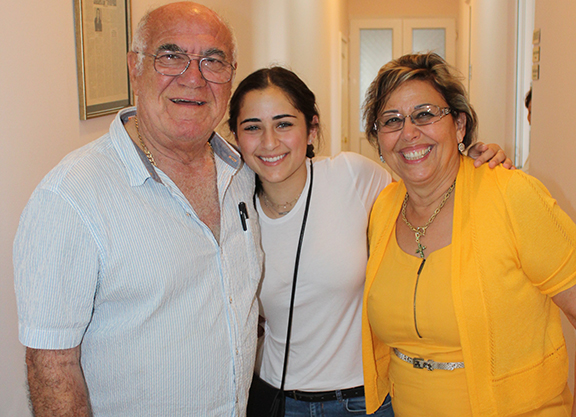 AYF Youth Corps 2016 participant, Nanor Gourdikian, with founders of Armenian Lighthouse Charitable Foundation