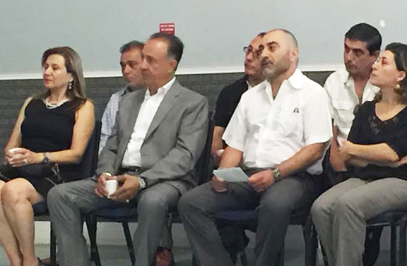 Some of the many community members who attended a memorial service for Syrian-Armenians