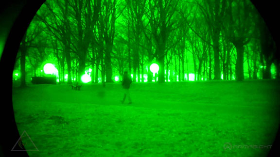 View from night vision goggles, which are set to be produced in Armenia