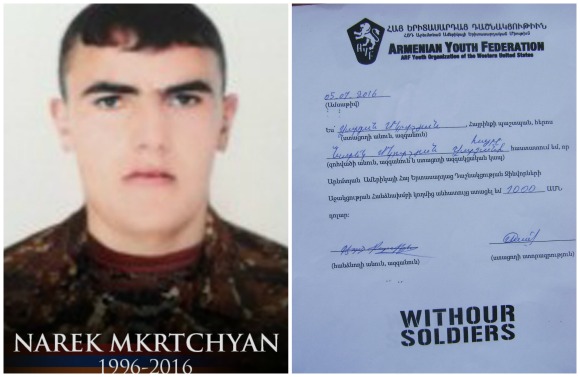 Narek Mkrtchyan, fallen soldier