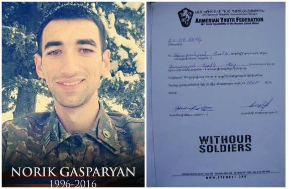 Norayr Gasparyan, fallen soldier