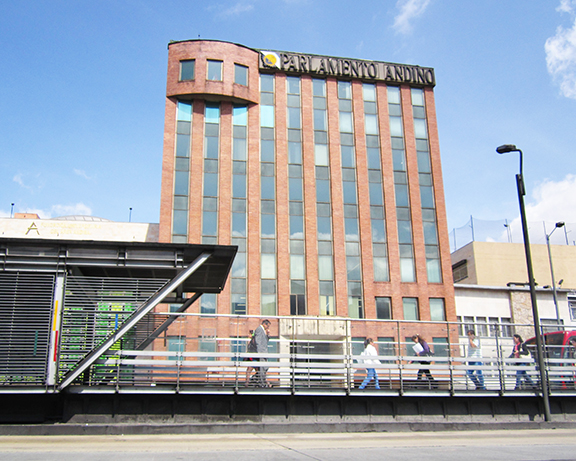 The Andean Parliament building in Bogota, Colombia