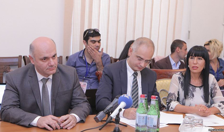 Opposition party leaders during the signing of election deal with government on Tuesday