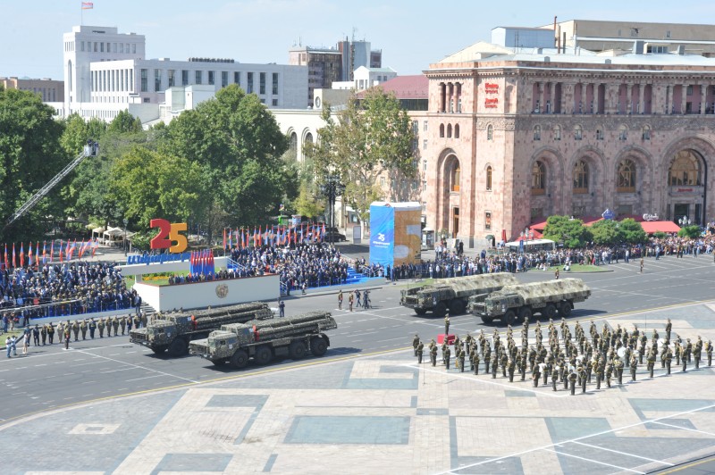 Armenia showcased its newly acquired Iskander missile system during the parade