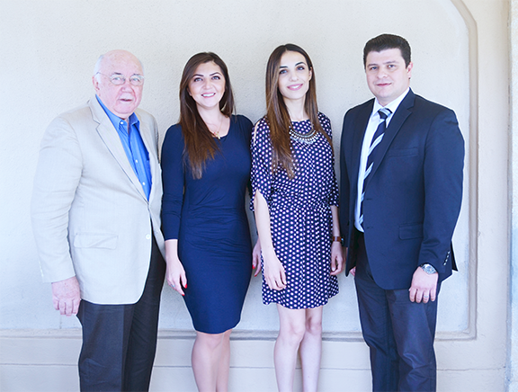 From l to r, Walter Karabian, ANCA-WR Executive Director Elen Asatryan, Karabian Fellow Anahit Sargsyan and ANCA-WR Board Member Nareg Kitsinian