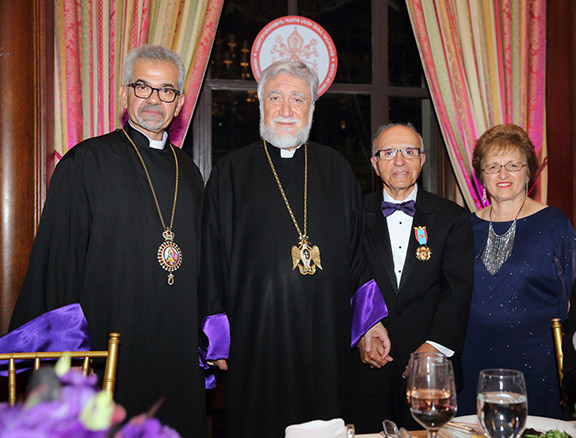 Dr. and Mrs. Hagop & Lucy Dikranian with Aram I